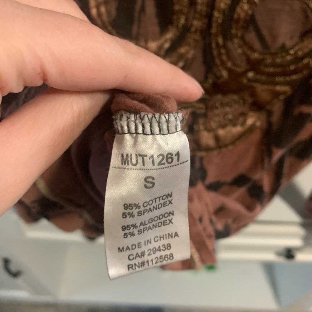 Miss Me Unplugged Long Sleeve Skull Blouse Size Small - Picture 4 of 4